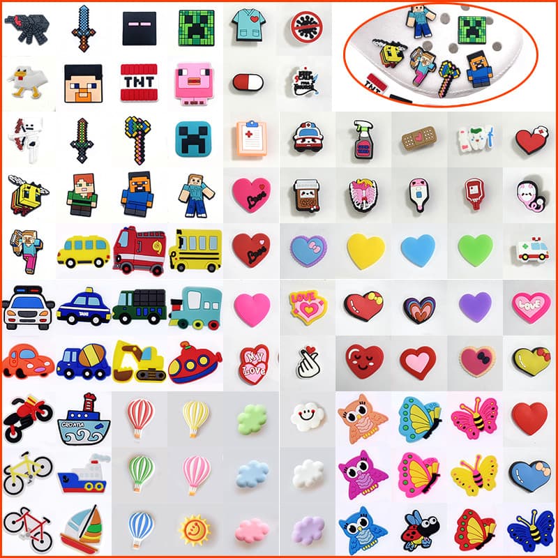 Decoração De Sapato Para Pinos De Tamanco , Jogo De Desenho Animado , Botão DIY