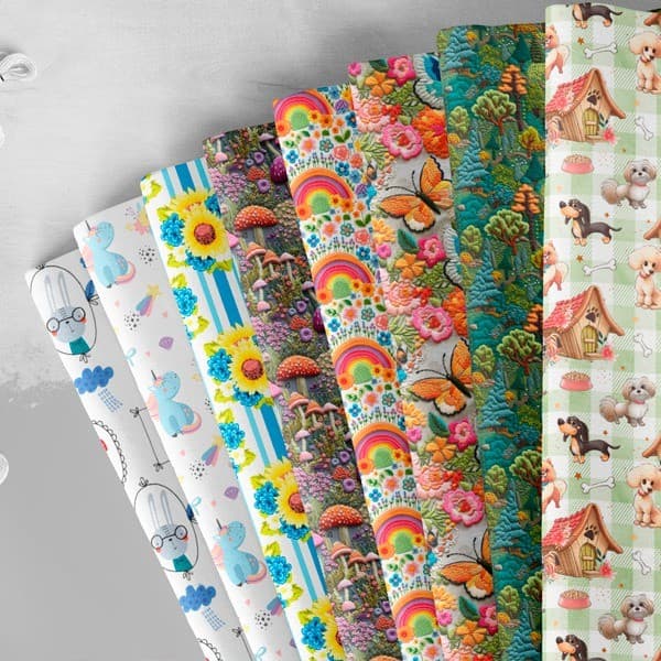 Tecido Sarja Impermeável Estampada 0,50X1,50 Promoção Floral Infantil Animais Pano Artesanato DIY