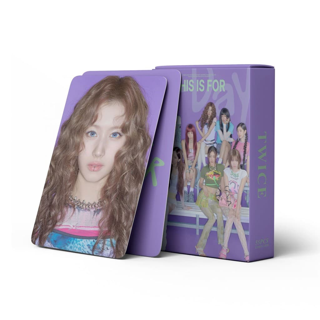 55pcs/box TWICE Holographic Photocards THIS IS FOR KPOP Laser LOMO Card