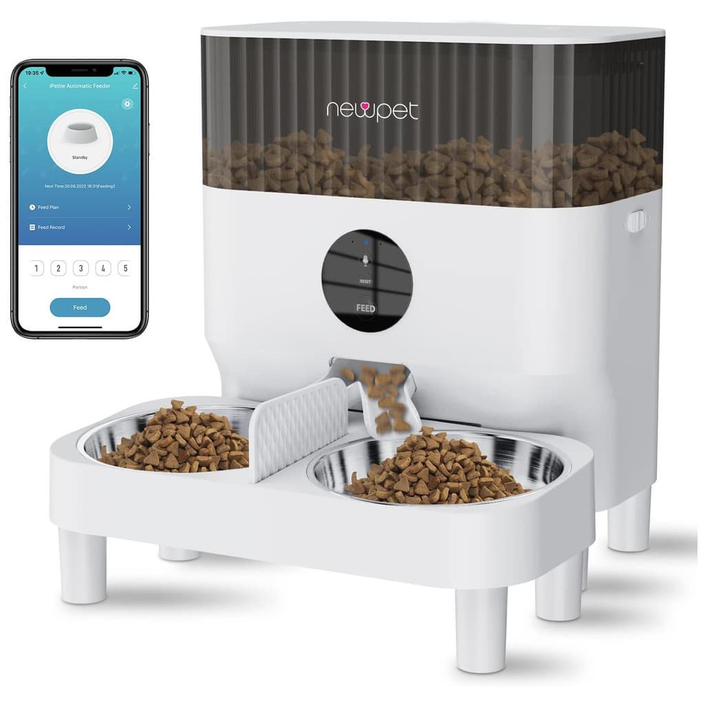 Newpet 5L Alimentador Pet Gato Cão Automatico Wifi Tuya App Seu Pet Alimentação Automatica Para Viagens - Bivolt
