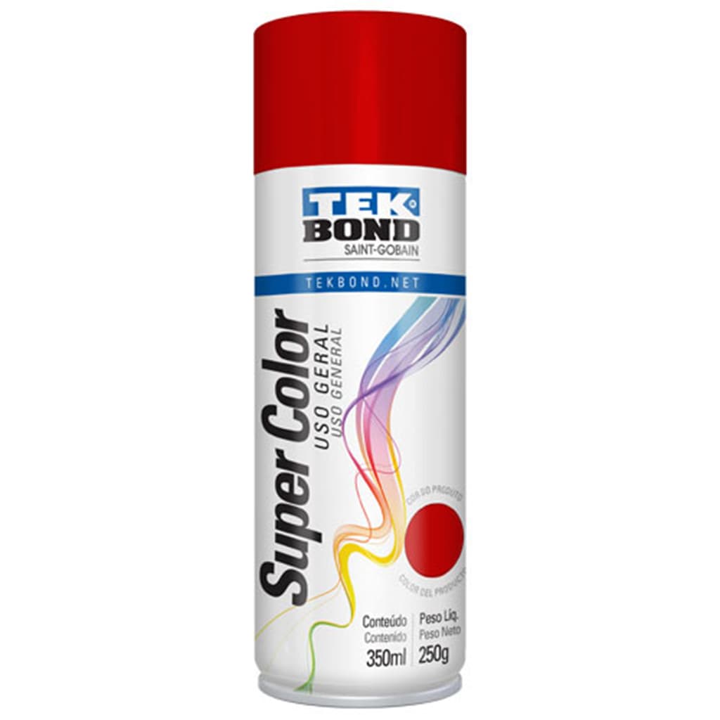 Tinta spray vermelho metal plastico madeira parede