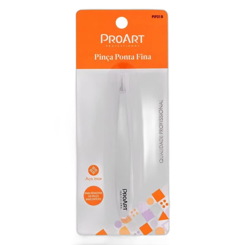 Pinça Ponta Fina Cinza- ProArt