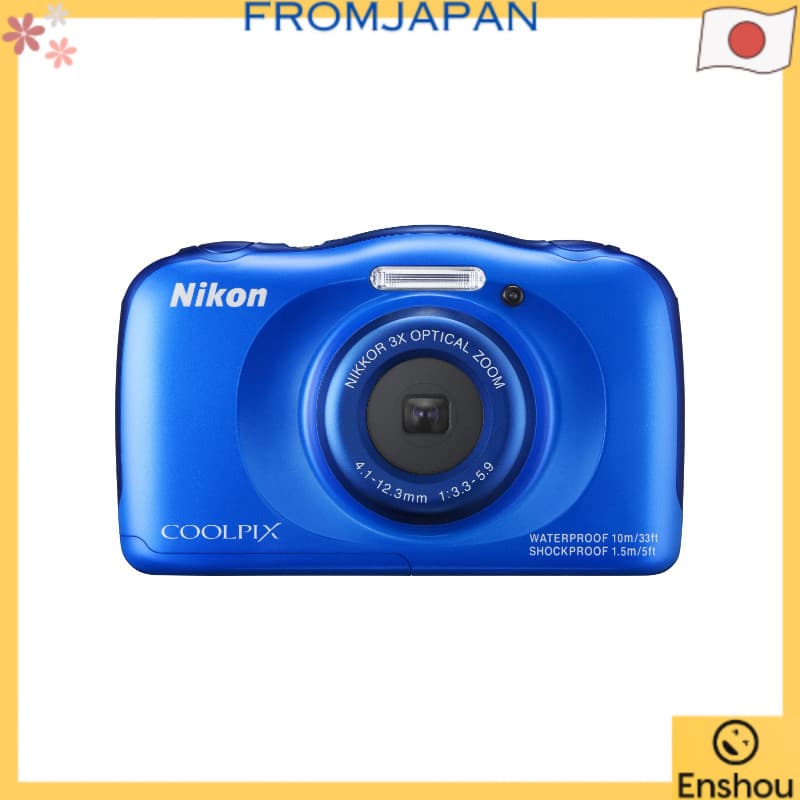 [USED]FromJapan[USED]Câmera Digital Nikon S33 Resistente à Água 13,17 Megapixels S33 Azul S33BL
