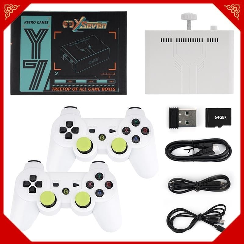 Y7 Game Console 64GB 10000 Retro Games , Reprodutor Portátil De TV Sem Fio Para Emulador PSP GBA NDS 36