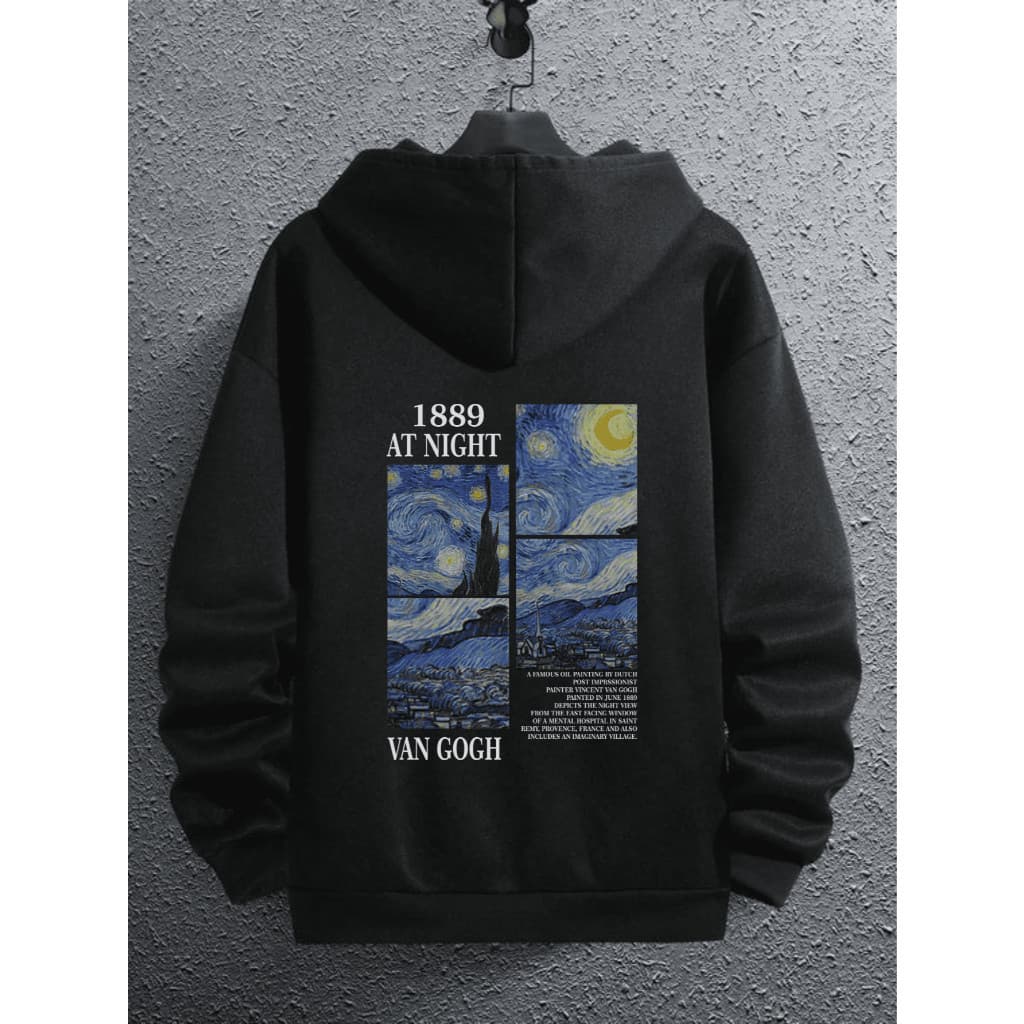 Moletom Masculino Careca Blusa Feminina Van Gogh Noite Estrelada Casaco Flanelado Com Ou Sem Capuz