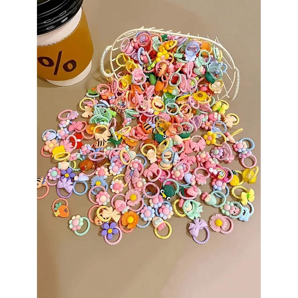 Kit Elásticos para Cabelo Aleatórios Gentil com o Cabelo Elásticos Adequados para Meninas Scrunchies de Cabelo Pequenos