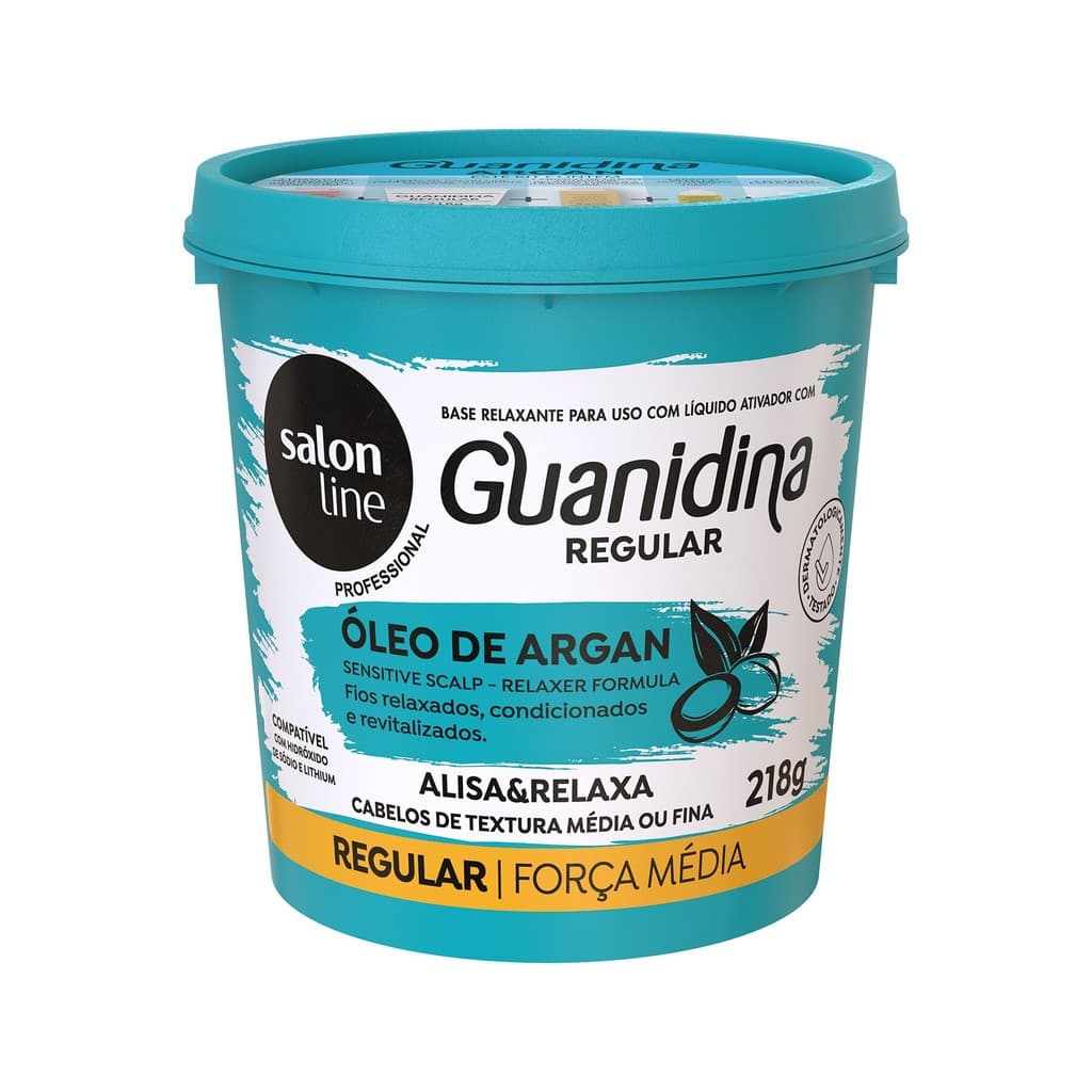 Guanidina Óleo de Argan Alisa e Relaxa Salon Line 218gr