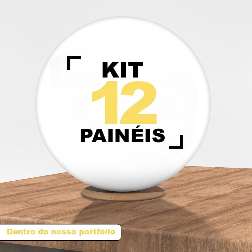 Kit 12 Painel Redondo 50x50 cm Tecido Sublimado - Escolha Seu Tema decoração aniversário festa infantil 