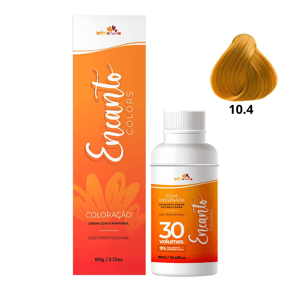 Kit Beleza Ruiva Encanto Colors 10.4 e Oxigenada 30vol 9%