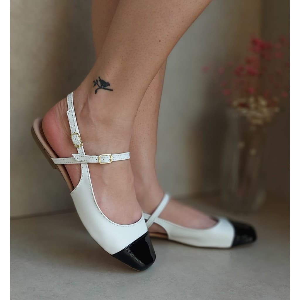 Mary Jane Sapatilha Bico Quadrado