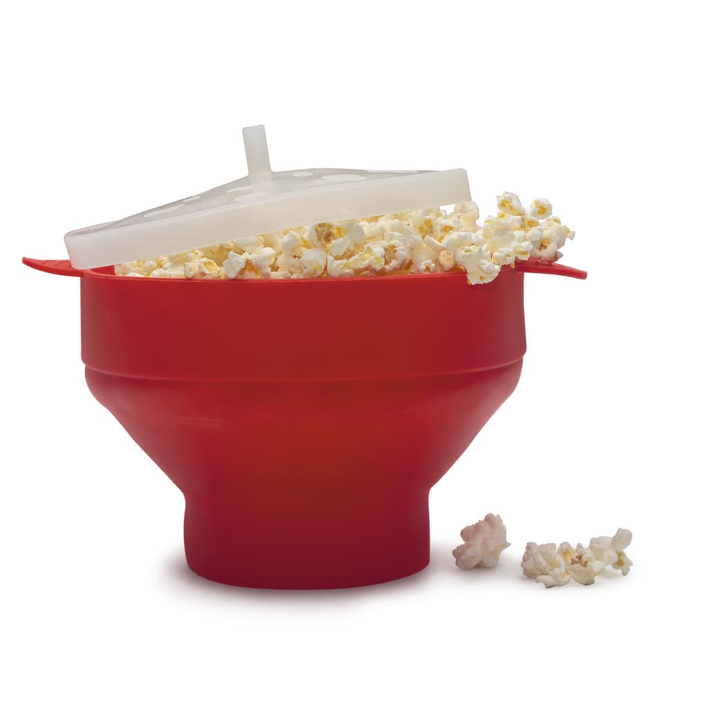 Pipoqueira de Silicone Pop Para Microondas Vermelha com Tampa Mori