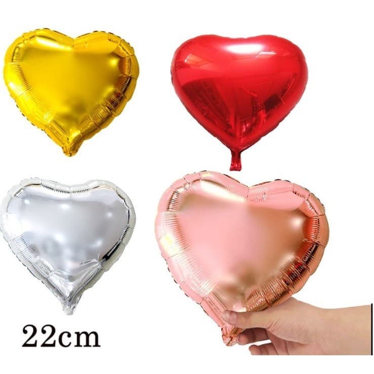 Kit 20, Kit 30 Balão Metalizado Coração  22 cm 10 Polegada