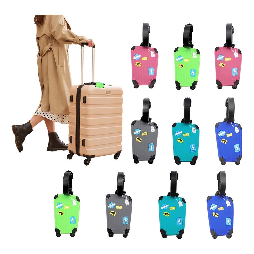 10 Identificador De Bagagem Tag De Mala De Viagem Silicone