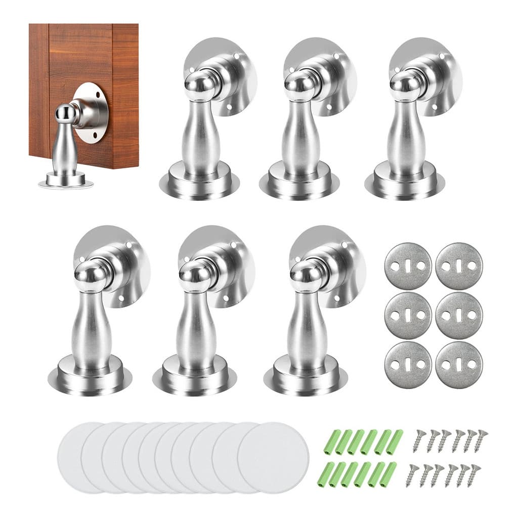 Prendedor De Porta Magnético Parede Trava Porta Fixador 6 Un