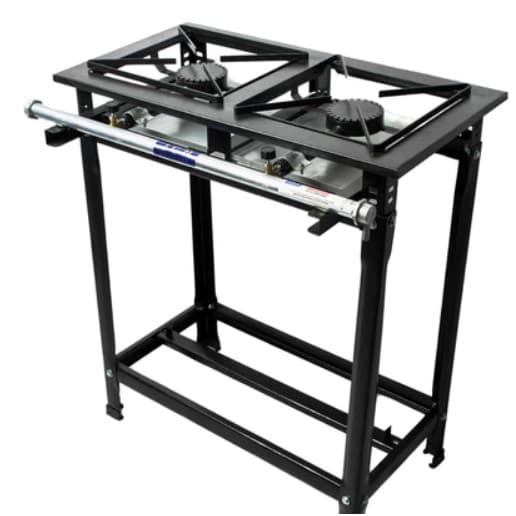 Fogão Industrial 2 Bocas 30x30cm Alta Pressão P5 JCN Grelha Aço Carbono