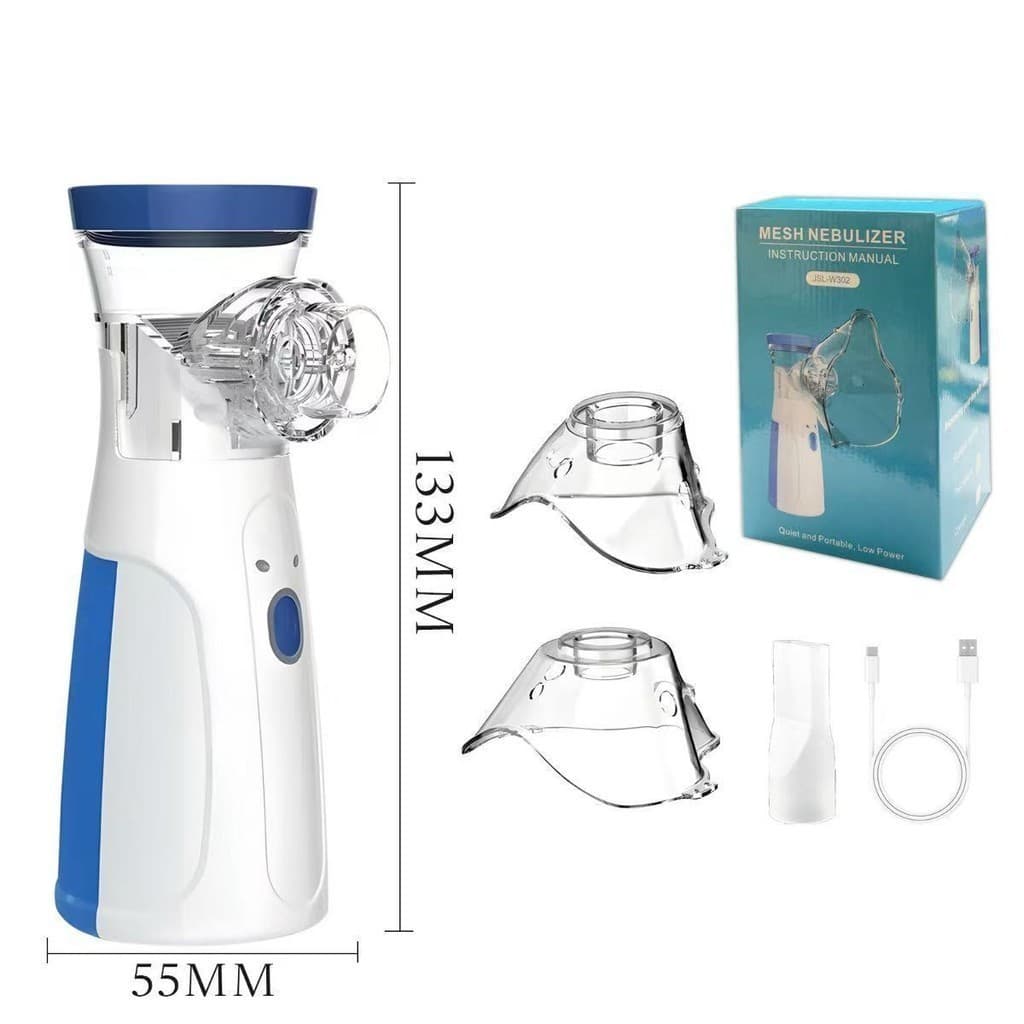 Nebulizador para Asma em Casa e Viagem Portátil Silencioso Adulto Infantil com 2 Máscaras