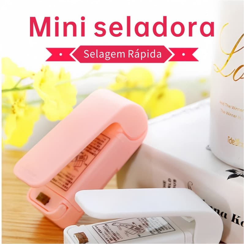 Mini Seladora de Embalagens – Selagem Rápida, Ideal para Alimentos e Diversos Produtos