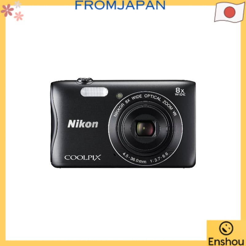 [USED]Do Japão [Usado] Câmera Digital Nikon COOLPIX S3700 Preta Zoom Óptico 8x 20,05 Megapixels S3700BK