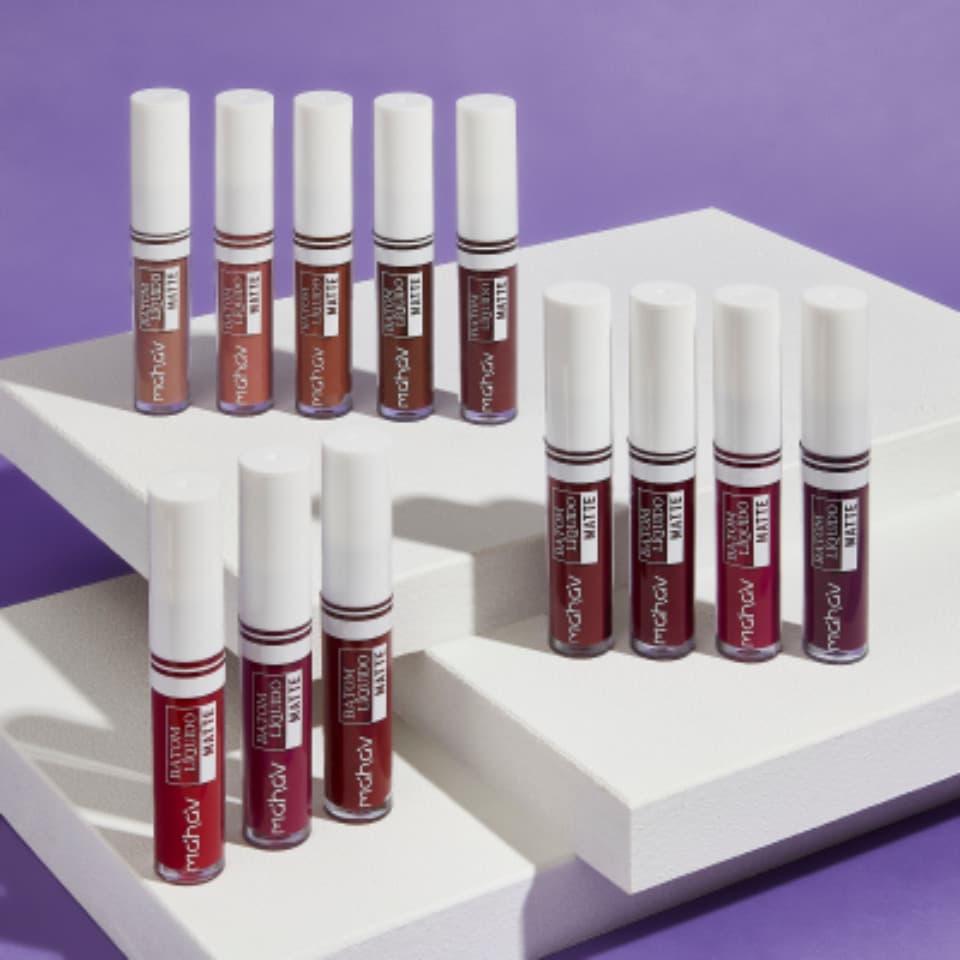 Batom Líquido Matte Aveludado MAHAV 4ml