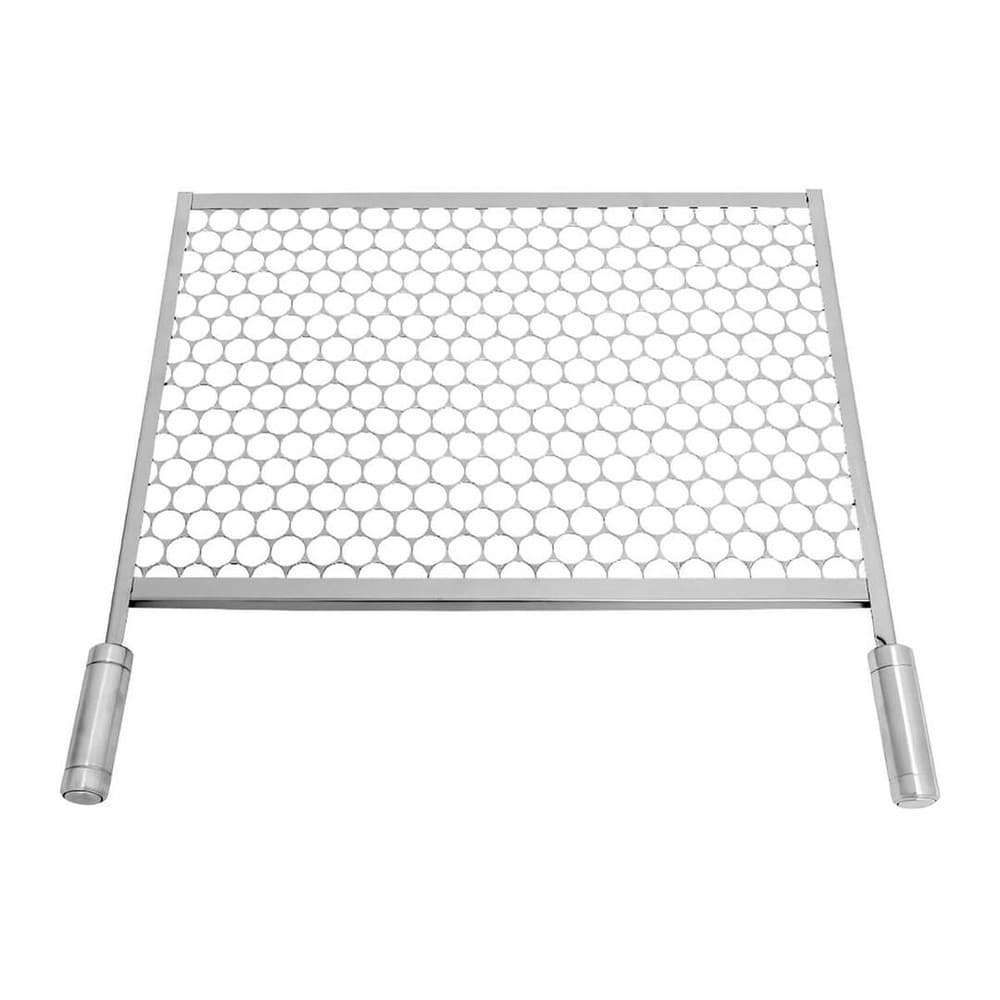 Grelha Moeda Inox para Churrasqueira 30cm 40cm 50cm 60cm Vários Tamanhos Cabo Não Esquenta