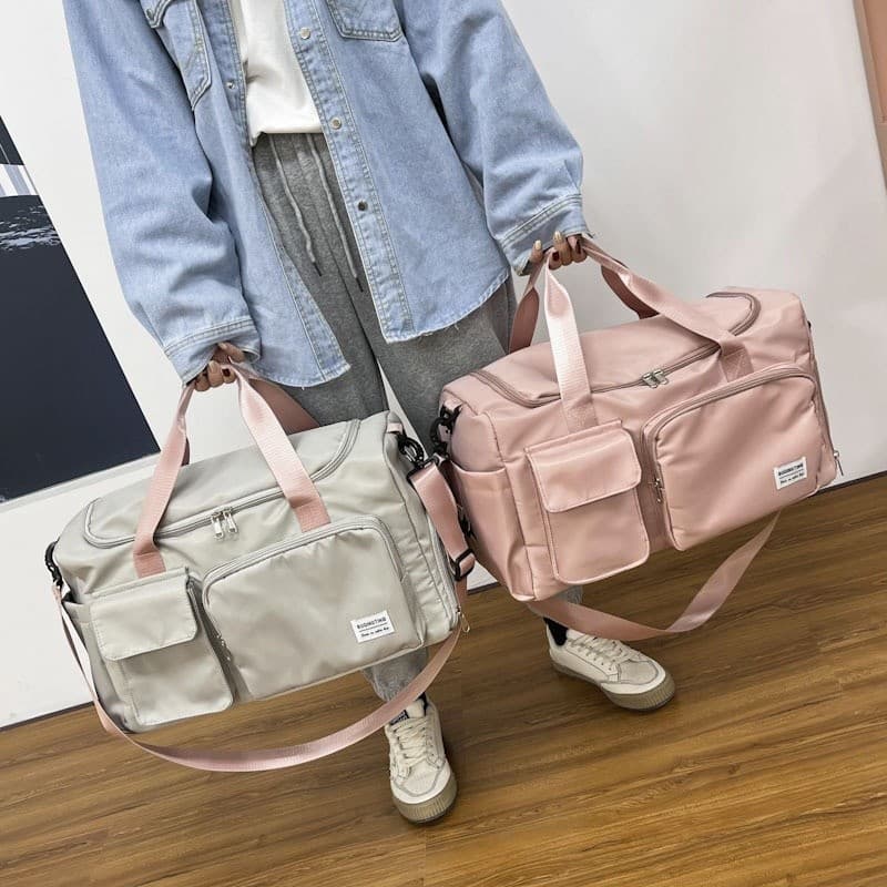 682 Bolsa De Viagem Sport Com Bolso Impermeável Alça Lateral 30L Capacidade