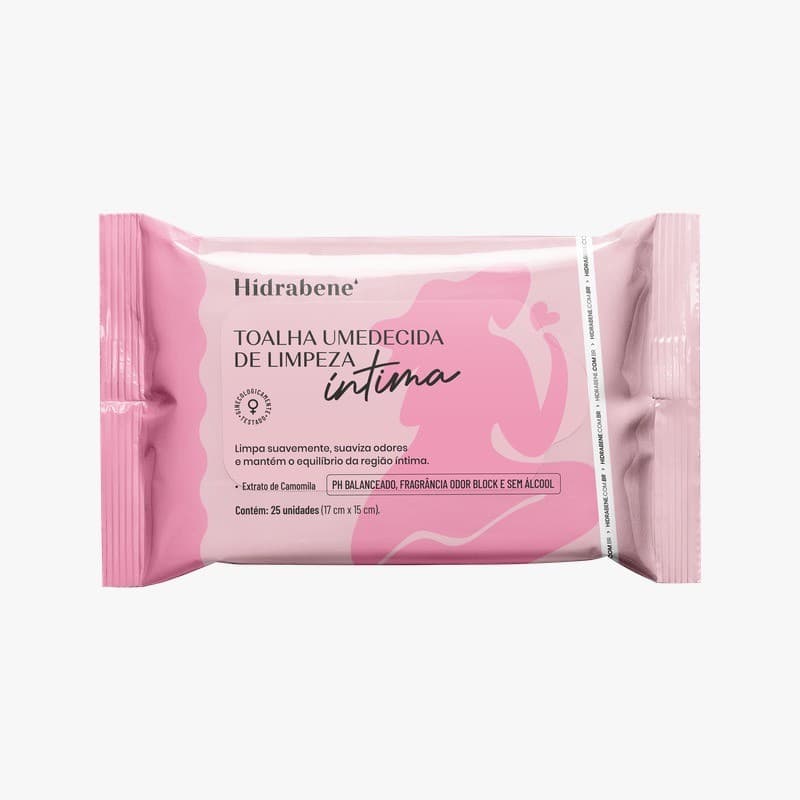 Hidrabene Toalha Umedecida de Limpeza Íntima 25 Unidades