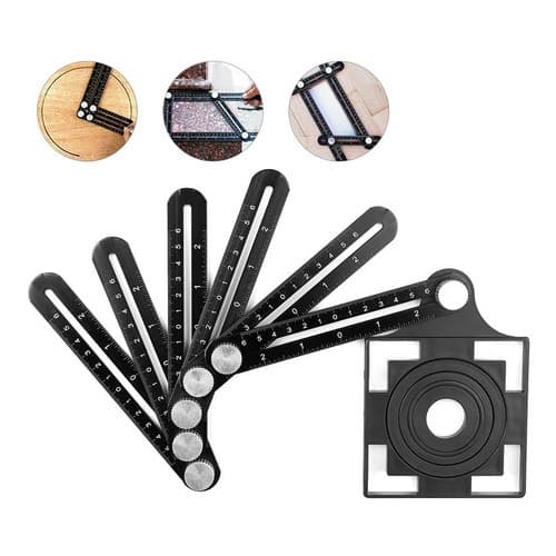 Régua Universal De Liga Alumínio Multi-ângulos Ferramenta De Medição