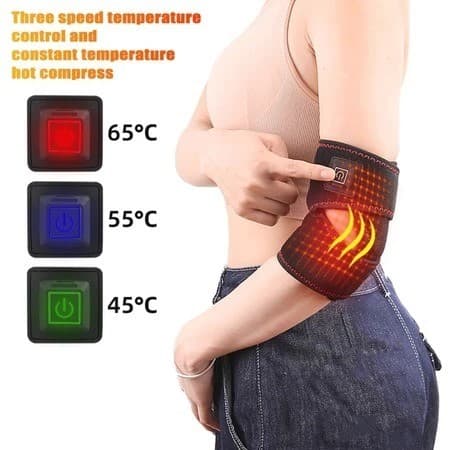 Massageador Recarregável com Aquecimento | Tornozelo, Cotovelo e Pulso | Ajustável e Sem Fio DKL