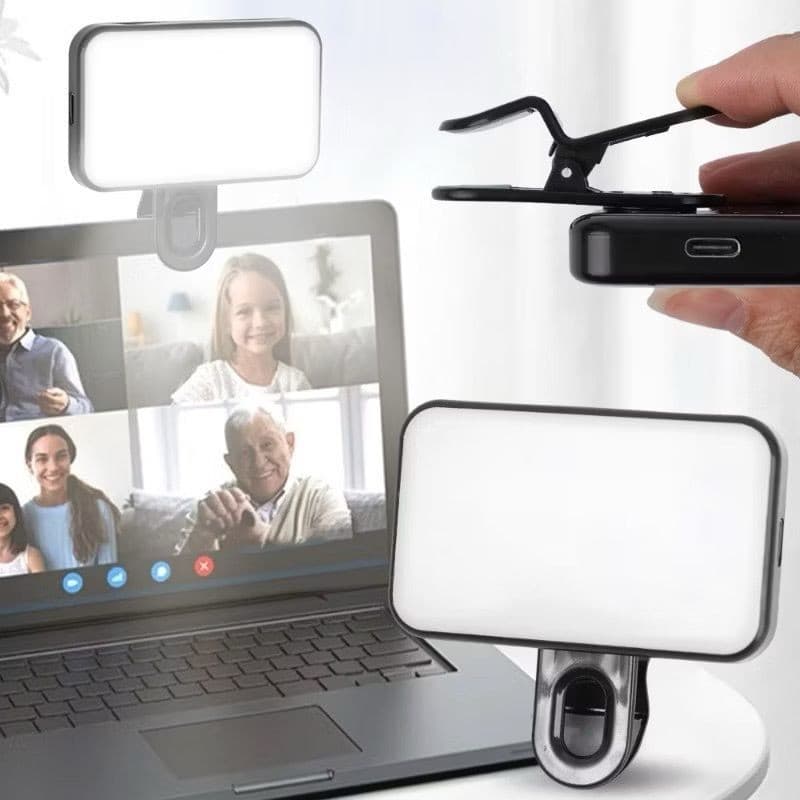Mini Led 3 Modos De Luz LED Selfie Clip Live Stream Video Clip-on Portátil Maquiagem Recarregavel