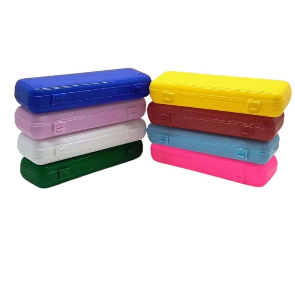 3 Estojos Escolar Plásticos Lembrancinha Diversas Cores