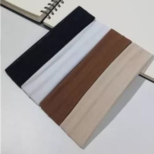 faixas de cabelo penteados e esportes branco, preto, marrom claro e marrom escuro