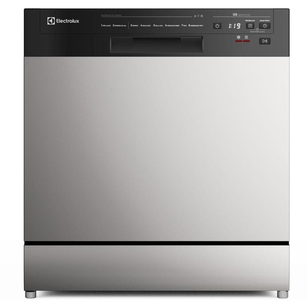 Lava-Louça Electrolux Inox com 8 Serviços, 8 Programas de Lavagem - LS08E
