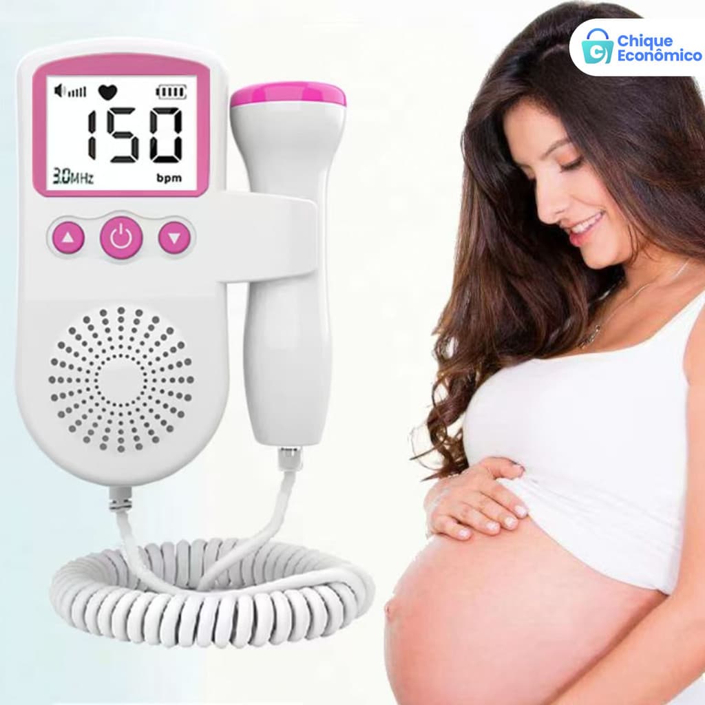 Monitor fetal doppler ecografia para ouvir o batimento cardíaco do bebê