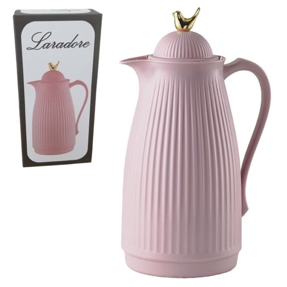 Garrafa Térmica de Café Laradore Bird - Rosa e Dourada (1L)