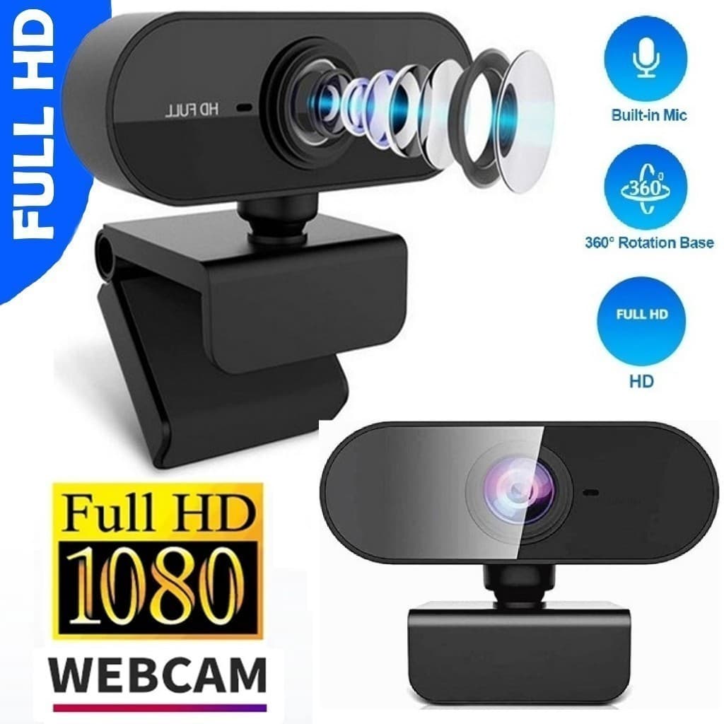 Webcam Usb 1080p 60Fps Profissional Resolução HD Plug Play Microfone Integrado otima qualidade