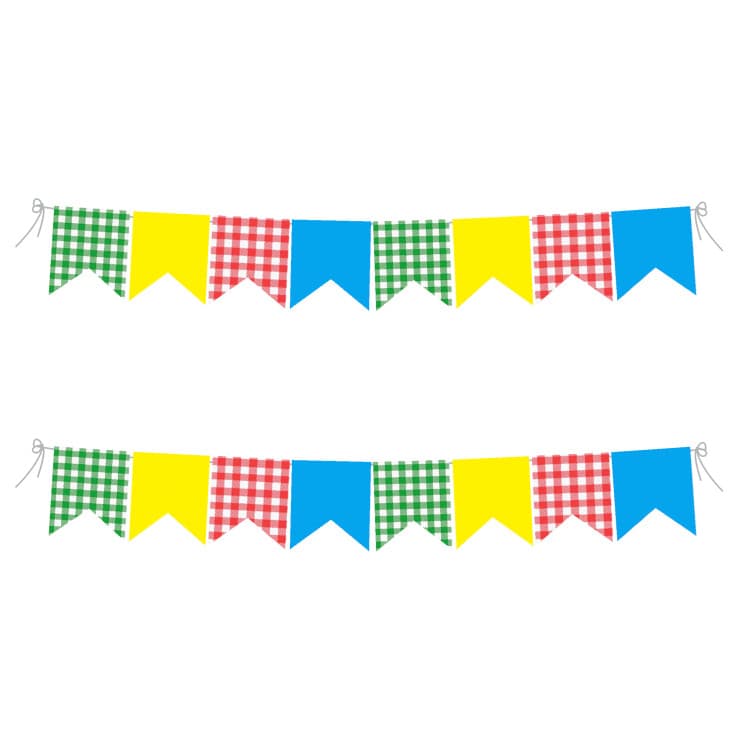 Faixa Decoração Festa Junina Bandeirinhas Xadrez 10m - 01 un
