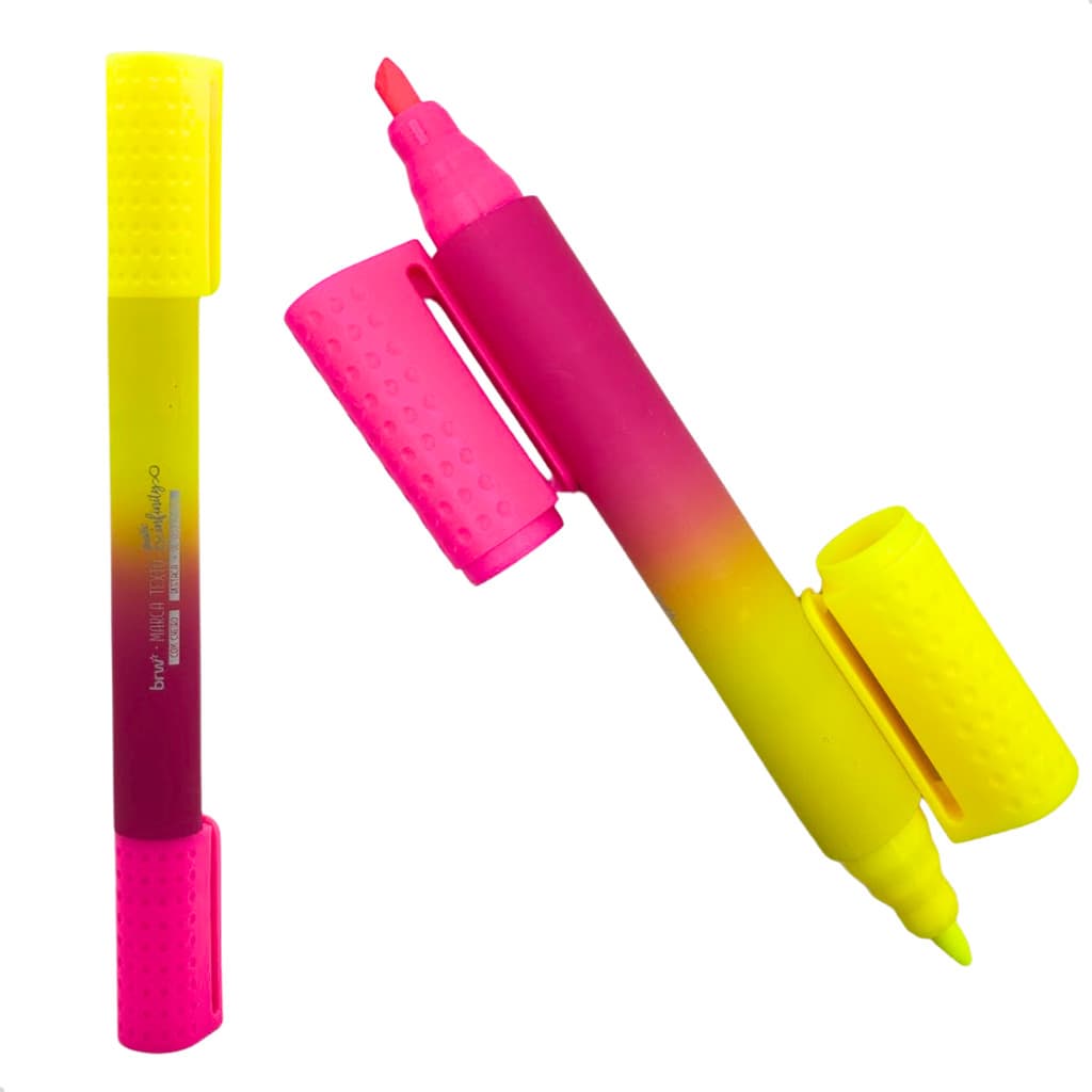 Caneta Marca Texto Gigante Double Infinity Com Cheiro Duas Cores BRW