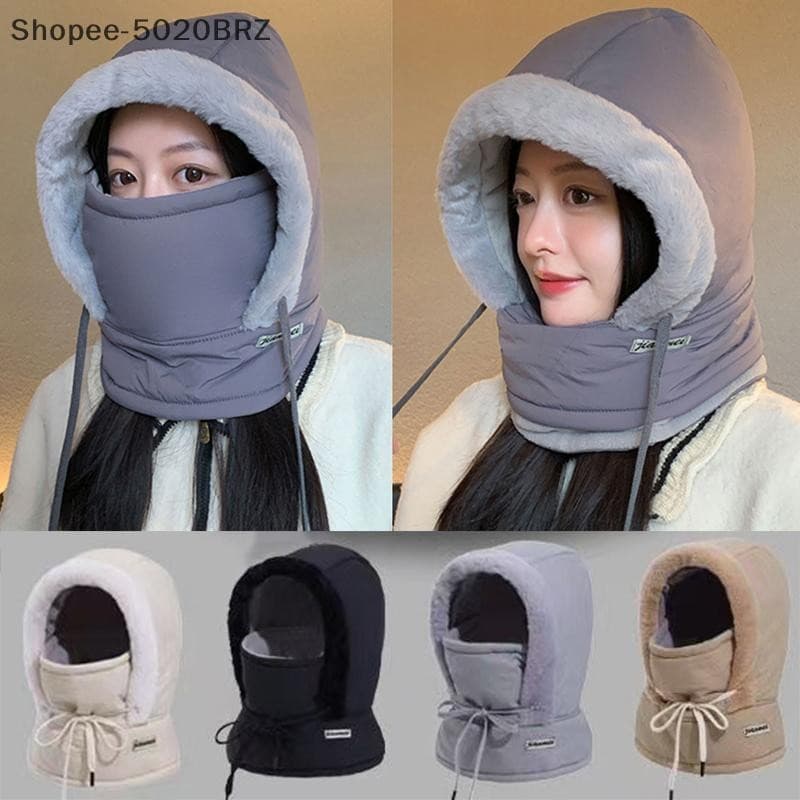[THEBR] Unissex Para Baixo Algodão Feminino Masculino Balaclava Chapéu De Inverno Gorros Mais Quentes À Prova De Vento M