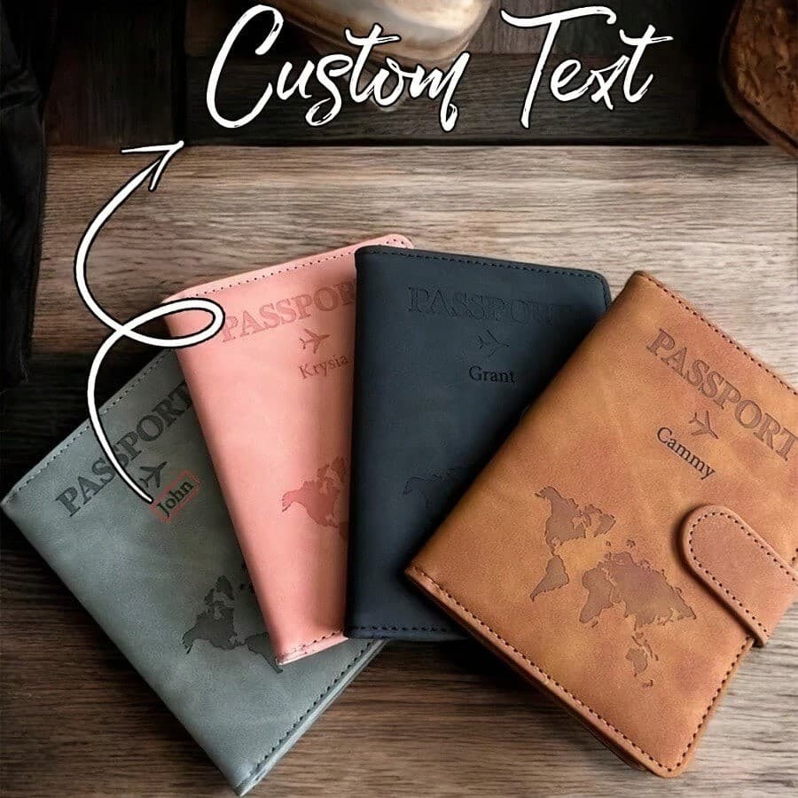 Capa De Passaporte Personalizada Com Nome Para Casal , Porta-Cartão Bancário De Identificação , Carteira , Acessórios De