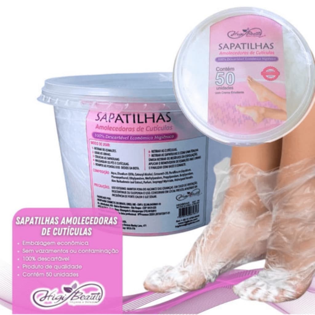 Pote de Sapatilhas Econômicas Higibeauty 50und