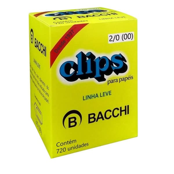 Clips 2/0 Bacchi Leve 720 Unid Golvanizado