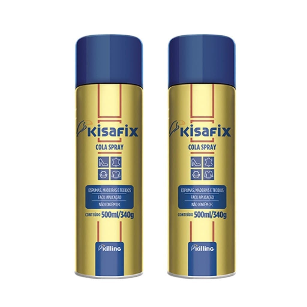 Kit 02 Un  Cola Spray De Contato Reposicionávell Aerosol Kisafix