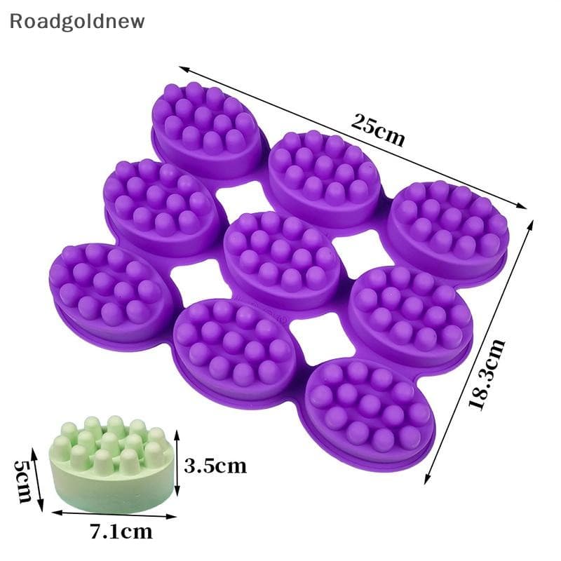 RGN 3d Silicone Sabão Molde Massagem Forma Para Terapia Fazendo Ferramenta Oval Spa Artesanato Acessórios NW