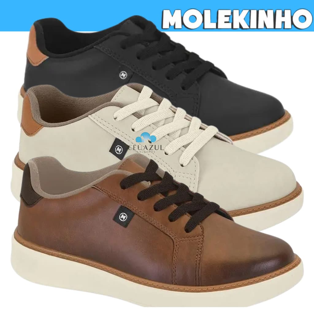 Sapato Infantil Molekinho Napa Monaco Neo Casual Conforto