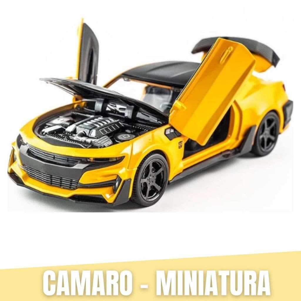 Carrinho de Ferro Camaro Coleção Miniatura  Com Portas Que Abrem e Capo. de Alta Qualidade
