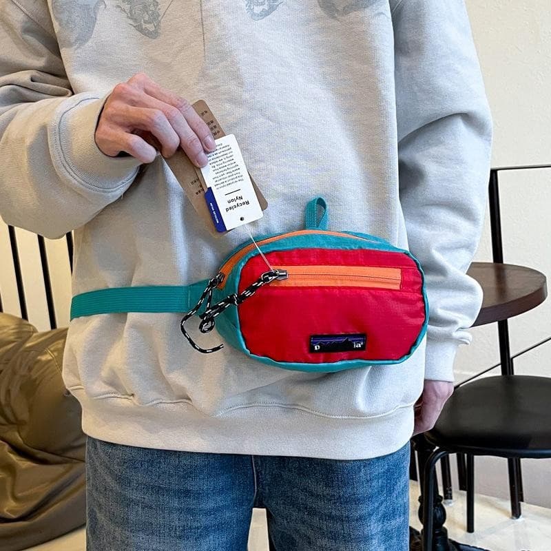 Decorador Moda Esportes Ao Ar Livre Saco De Cintura Portátil Yoga Móvel Unisex Fitness Correndo Versátil Cor Bloqueada C