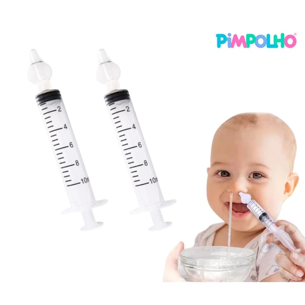 Kit 2 Seringas para Lavagem Nasal Infantil Pimpolho Seringa para Lavagem Nasal para Bebe