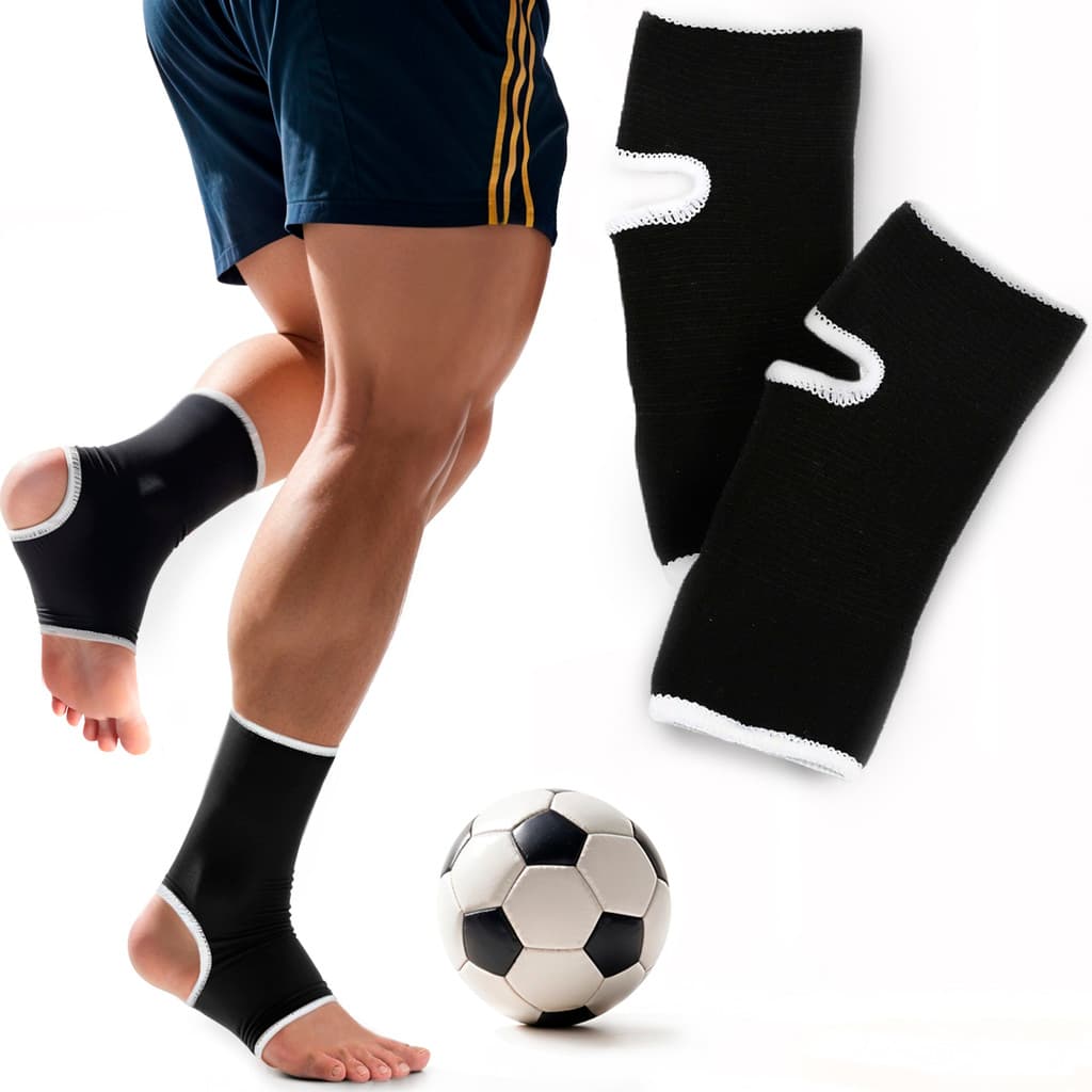 Kit 2 Tornozeleira Ortopedica Compressão Protetor Estabilizador Tornozelo Futebol Volei Alivio Dor