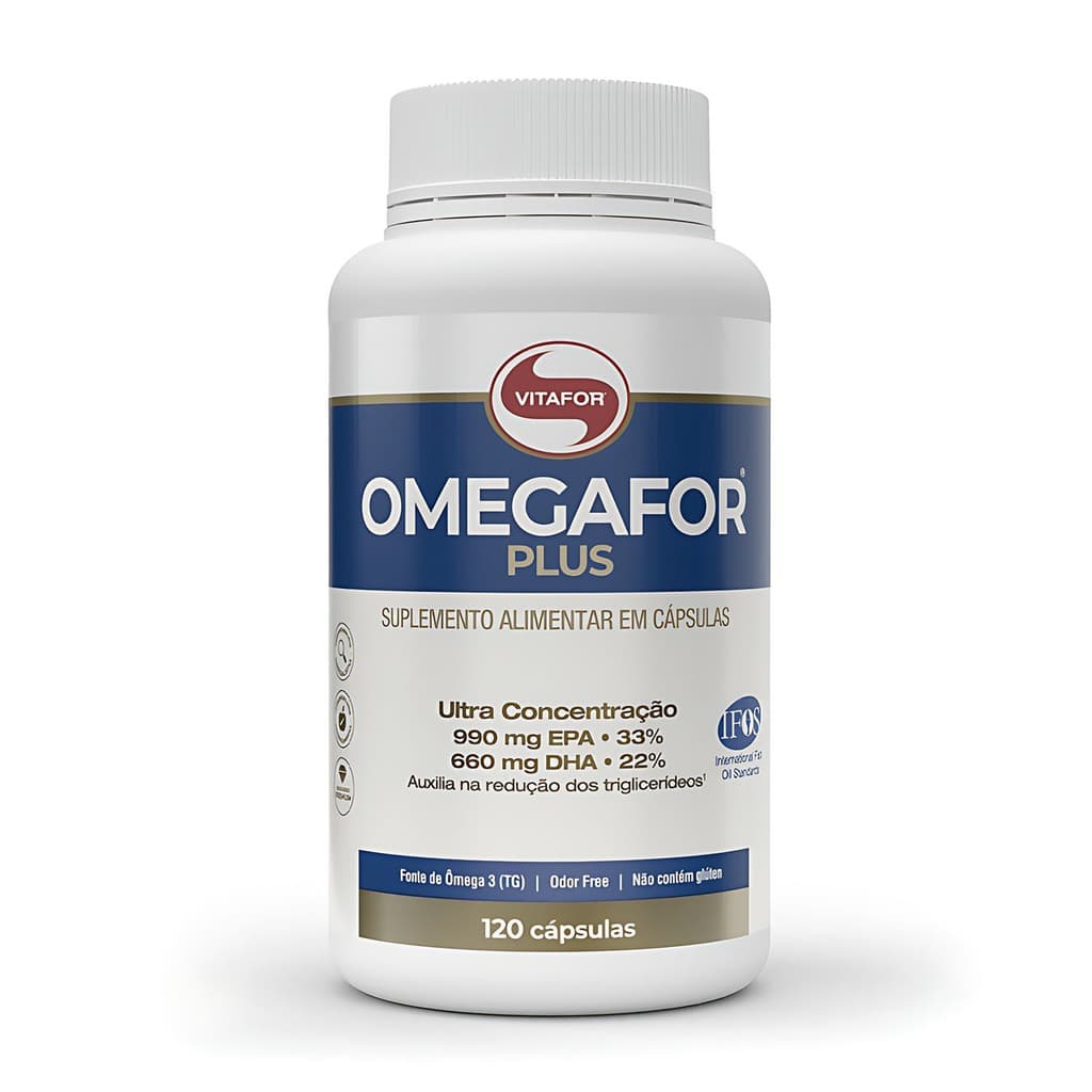 Vitafor Omegafor Plus Suplemento com EPA 990mg e DHA 660mg 120 caps