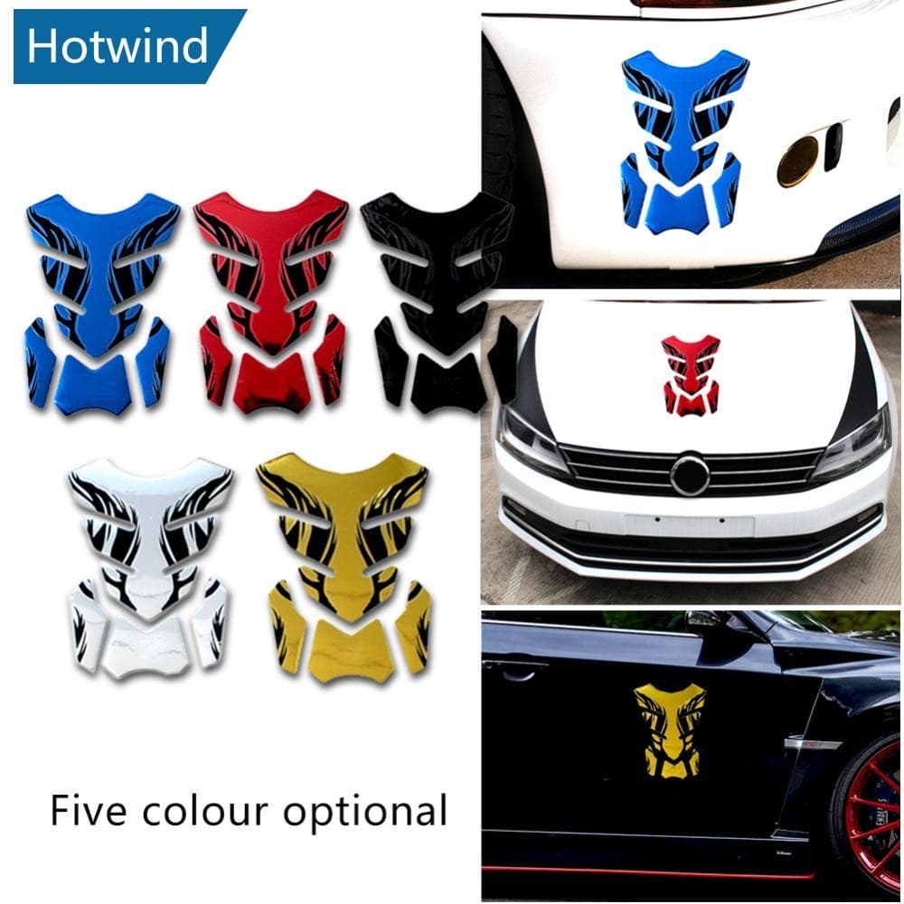 HW 3D PVC Motocicleta Almofada Do Tanque De Óleo Combustível Macio Anti-Colisão Risco Decalque Protetor Capa Adesivo B2R